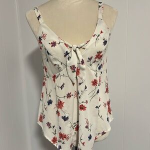 White floral tank